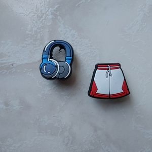 Croc Jibbitz Headphones and Shorts